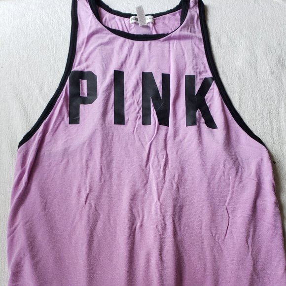 VS PINK Muscle Tee Tank Top Purple - Picture 4 of 6